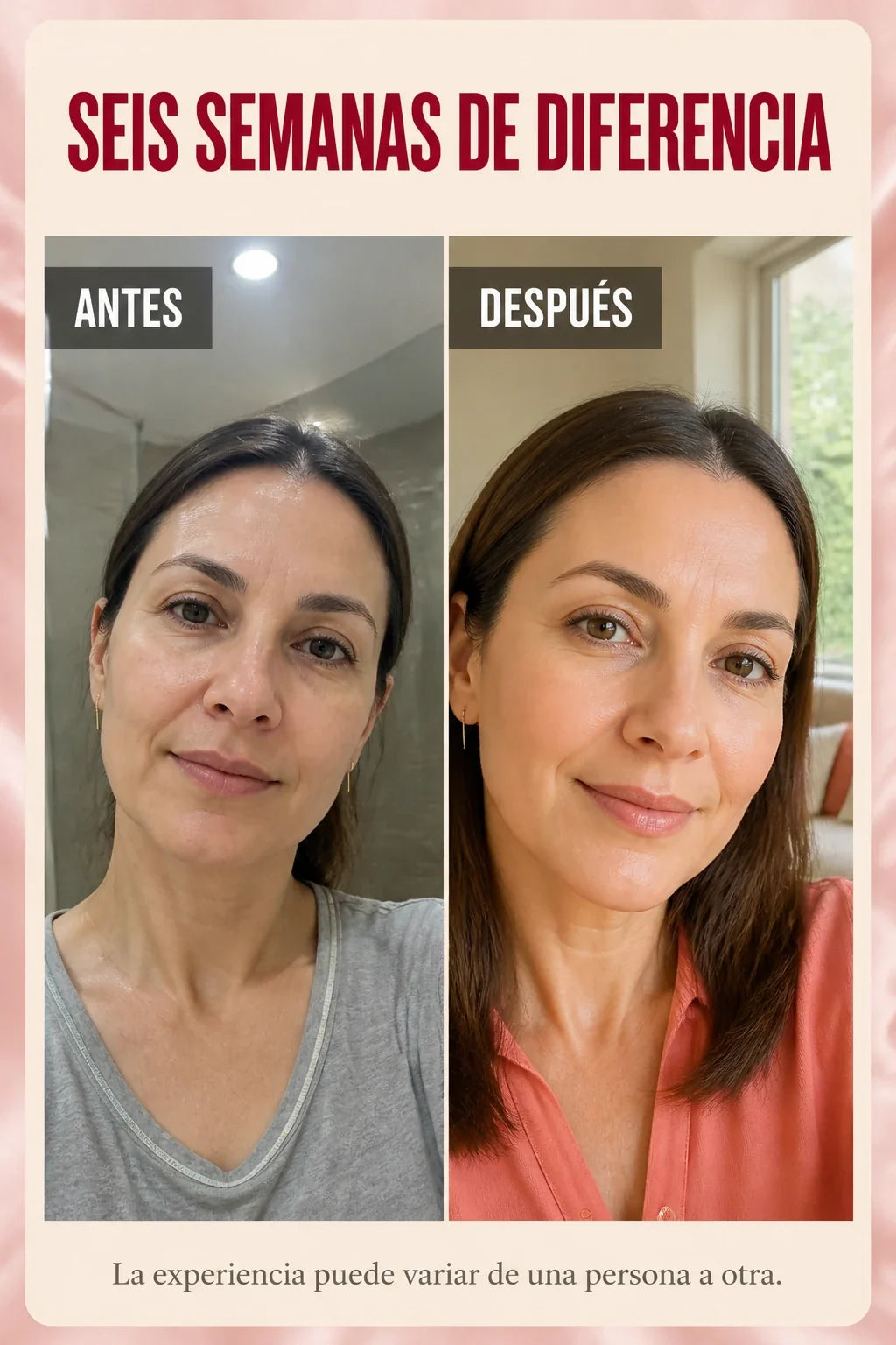Antes y después: seis semanas de diferencia
